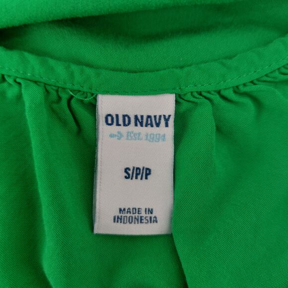 Old Navy Green Dress Henley Button Pockets Size Small - Picture 3 of 13